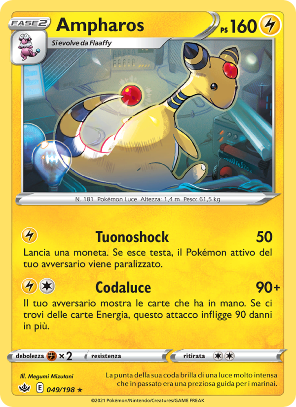 Ampharos 049/233 — Chilling Reign (Italian Pokémon TCG card)