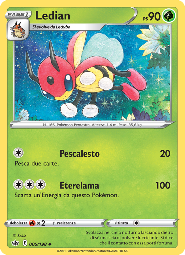 Ledian 005/233 — Chilling Reign (Italian Pokémon TCG card)
