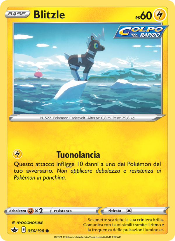 Blitzle 050/233 — Chilling Reign (Italian Pokémon TCG card)