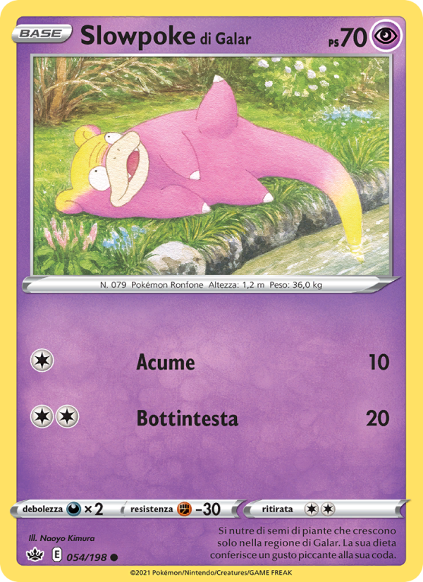 Slowpoke di Galar 054/233 — Chilling Reign (Italian Pokémon TCG card)