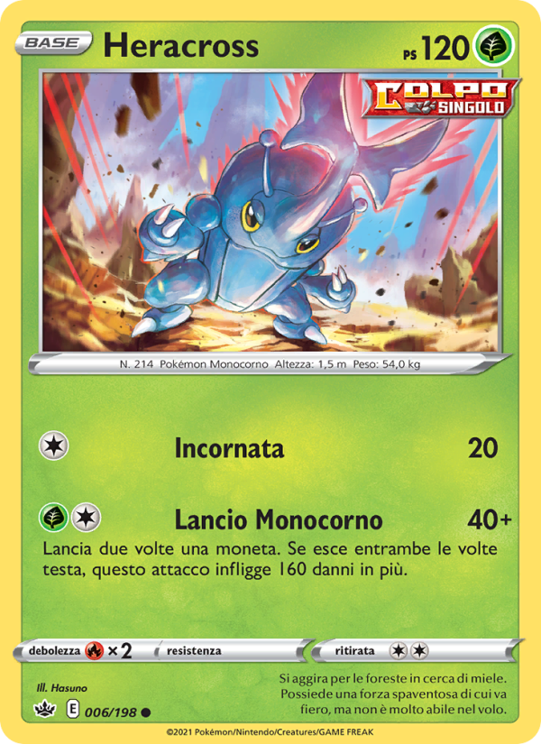 Heracross 006/233 — Chilling Reign (Italian Pokémon TCG card)
