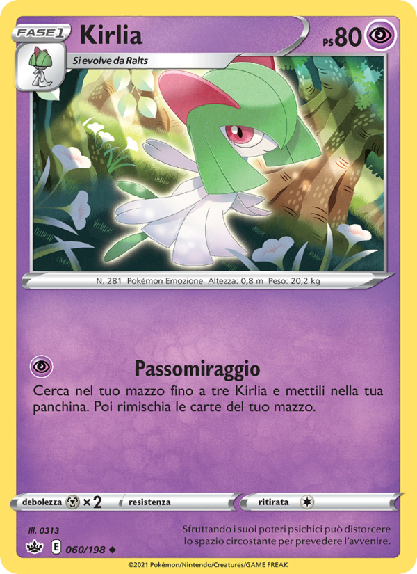 Kirlia 060/233 — Chilling Reign (Italian Pokémon TCG card)