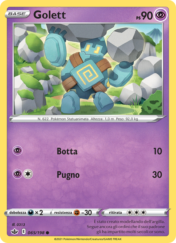 Golett 065/233 — Chilling Reign (Italian Pokémon TCG card)