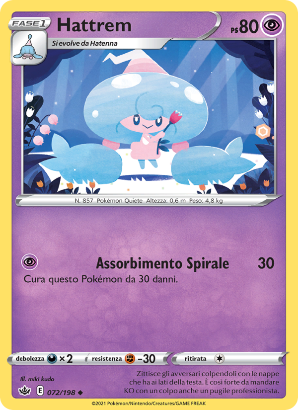 Hattrem 072/233 — Chilling Reign (Italian Pokémon TCG card)