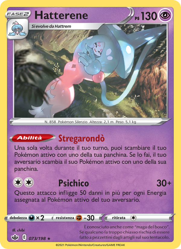 Hatterene 073/233 — Chilling Reign (Italian Pokémon TCG card)