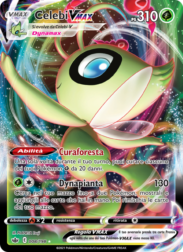 Celebi VMAX 008/233 — Chilling Reign (Italian Pokémon TCG card)