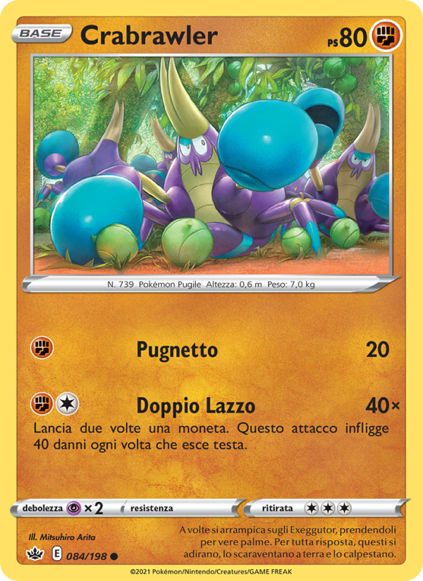 Crabrawler 084/233 — Chilling Reign (Italian Pokémon TCG card)