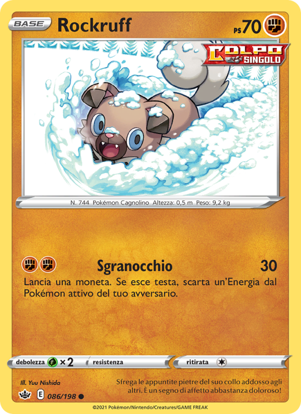 Rockruff 086/233 — Chilling Reign (Italian Pokémon TCG card)