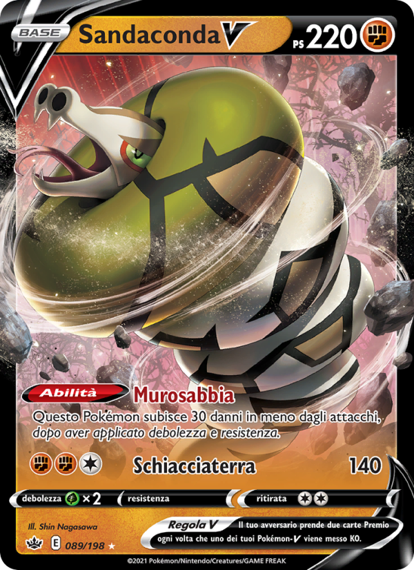 Sandaconda V 089/233 — Chilling Reign (Italian Pokémon TCG card)