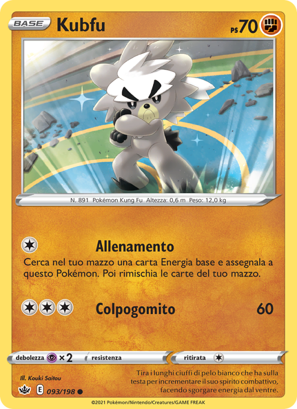 Kubfu 093/233 — Chilling Reign (Italian Pokémon TCG card)