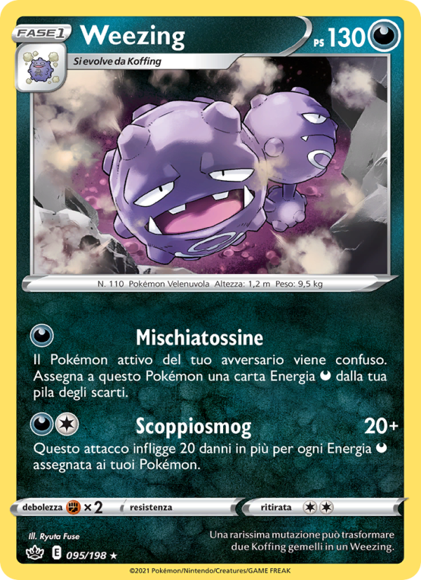 Weezing 095/233 — Chilling Reign (Italian Pokémon TCG card)