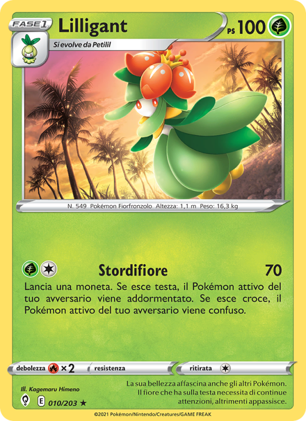 Lilligant 010/237 — Evolving Skies (Italian Pokémon TCG card)