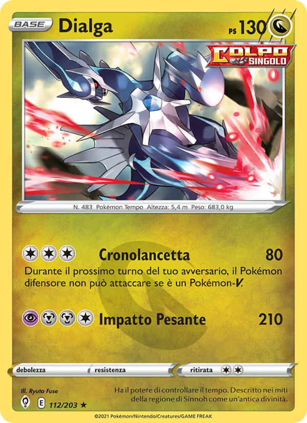 Dialga 112/237 — Evolving Skies (Italian Pokémon TCG card)