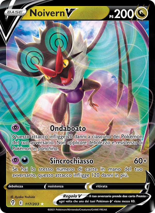 Noivern V 117/237 — Evolving Skies (Italian Pokémon TCG card)