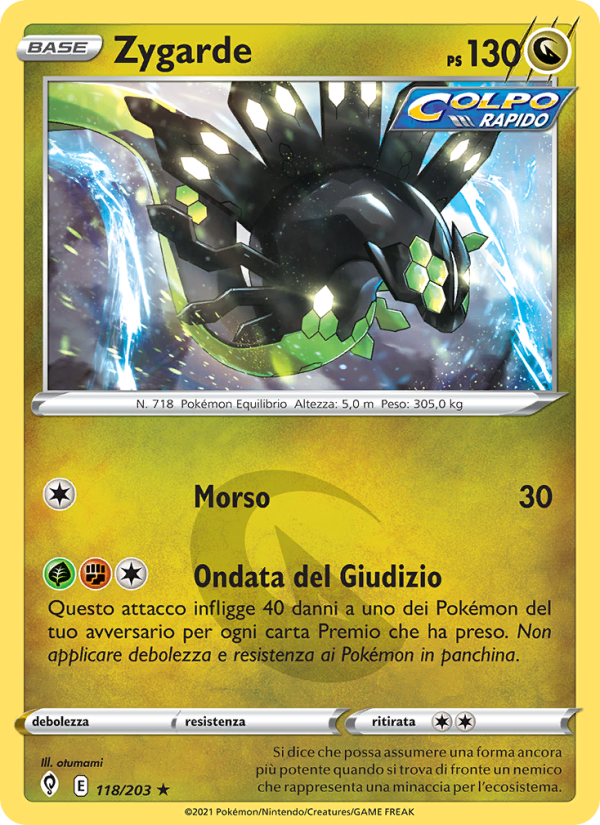 Zygarde 118/237 — Evolving Skies (Italian Pokémon TCG card)