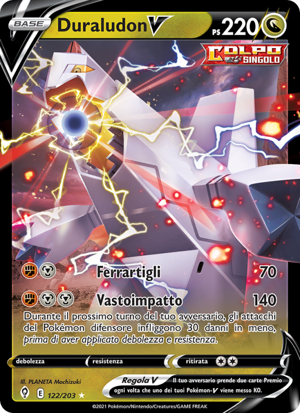 Duraludon V 122/237 — Evolving Skies (Italian Pokémon TCG card)