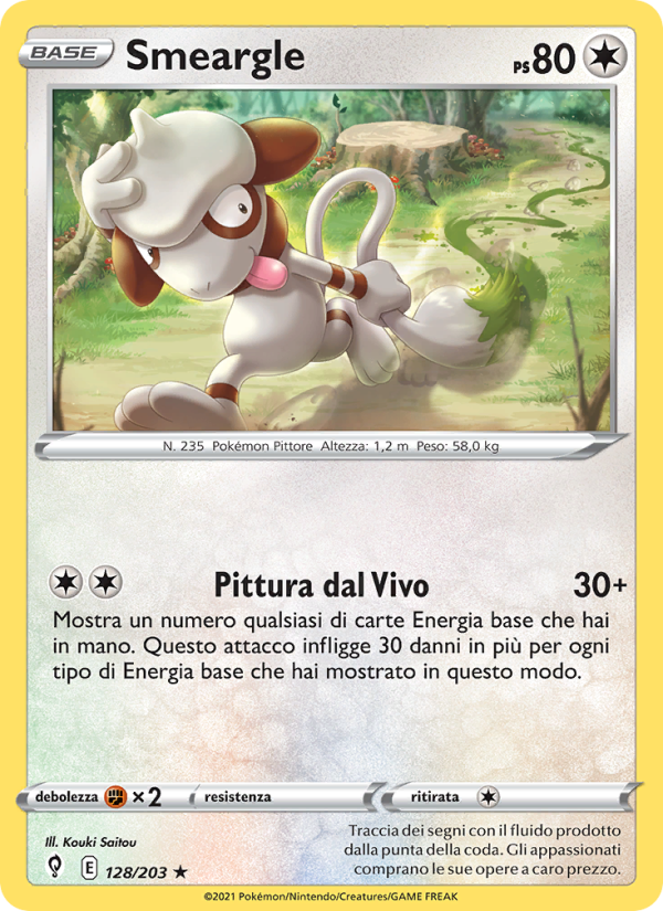 Smeargle 128/237 — Evolving Skies (Italian Pokémon TCG card)