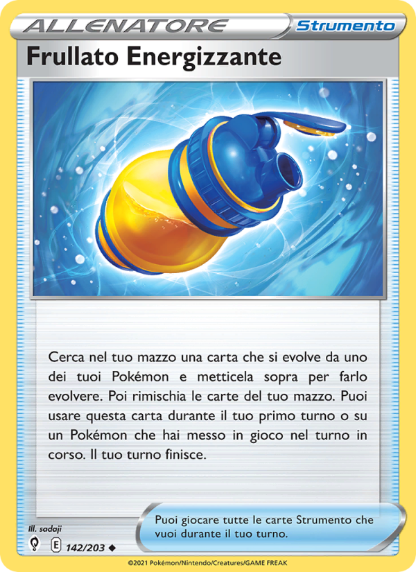 Frullato Energizzante 142/237 — Evolving Skies (Italian Pokémon TCG card)