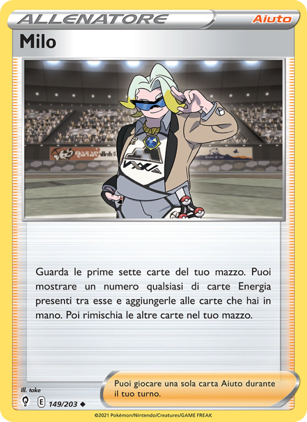 Milo 149/237 — Evolving Skies (Italian Pokémon TCG card)