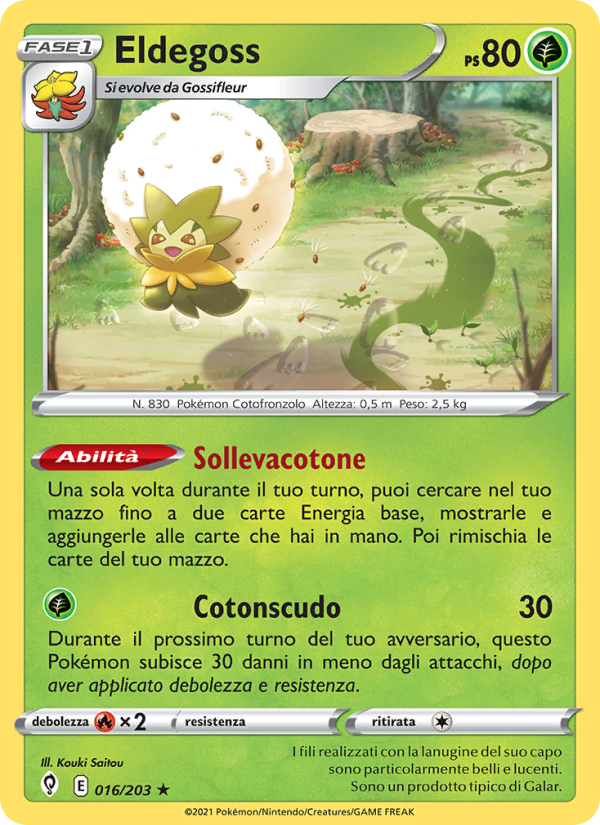 Eldegoss 016/237 — Evolving Skies (Italian Pokémon TCG card)