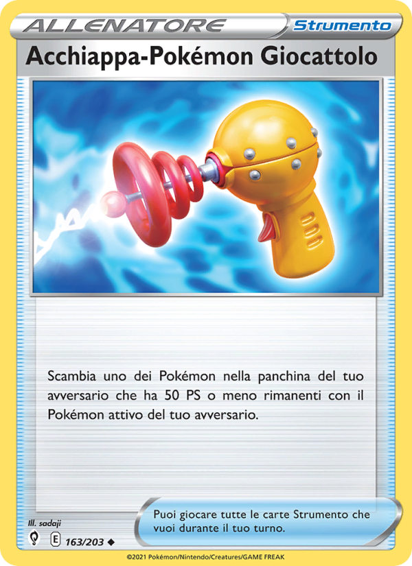 Acchiappa-Pokémon Giocattolo 163/237 — Evolving Skies (Italian Pokémon TCG card)