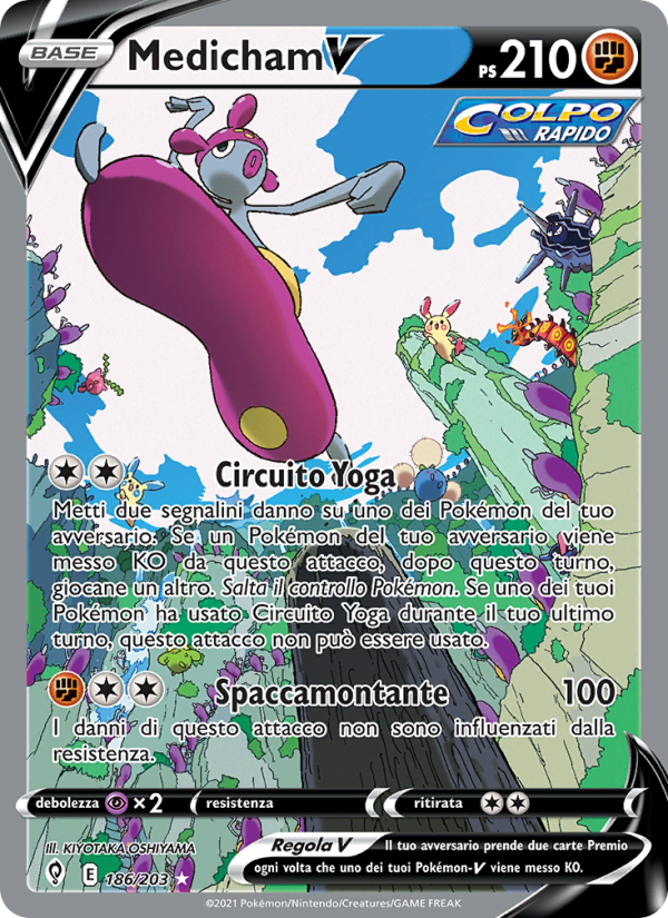 Medicham V 186/237 — Evolving Skies (Italian Pokémon TCG card)