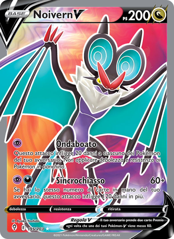Noivern V 195/237 — Evolving Skies (Italian Pokémon TCG card)