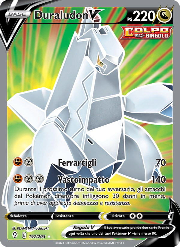 Duraludon V 197/237 — Evolving Skies (Italian Pokémon TCG card)