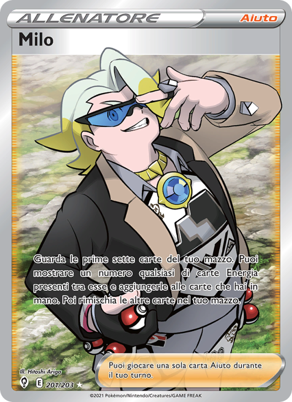 Milo 201/237 — Evolving Skies (Italian Pokémon TCG card)