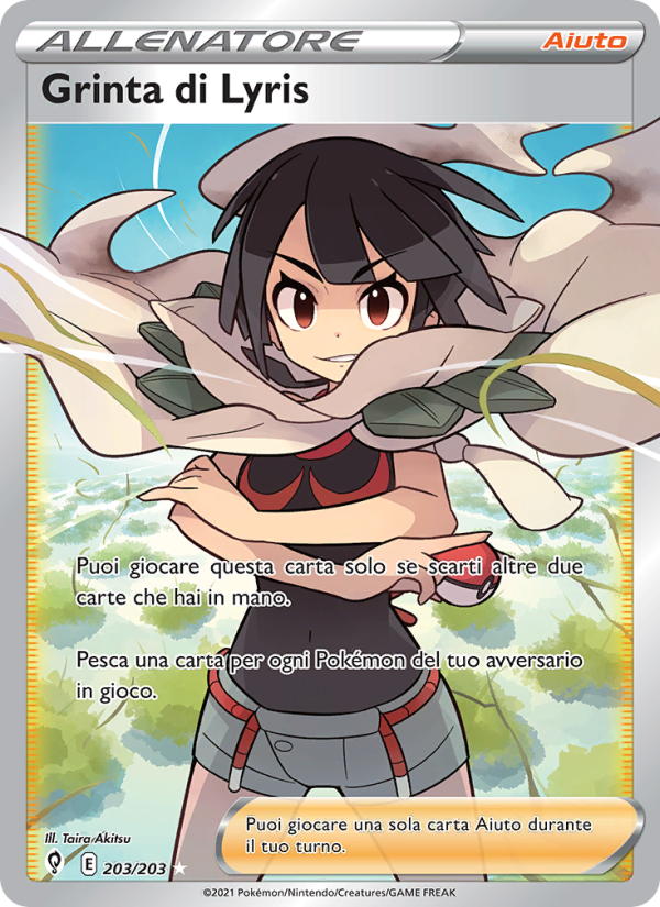Grinta di Lyris 203/237 — Evolving Skies (Italian Pokémon TCG card)