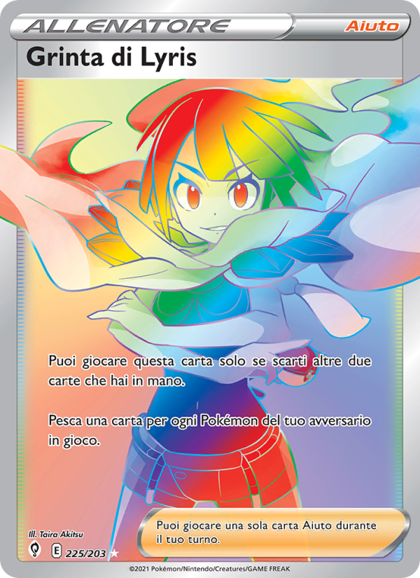 Grinta di Lyris 225/237 — Evolving Skies (Italian Pokémon TCG card)