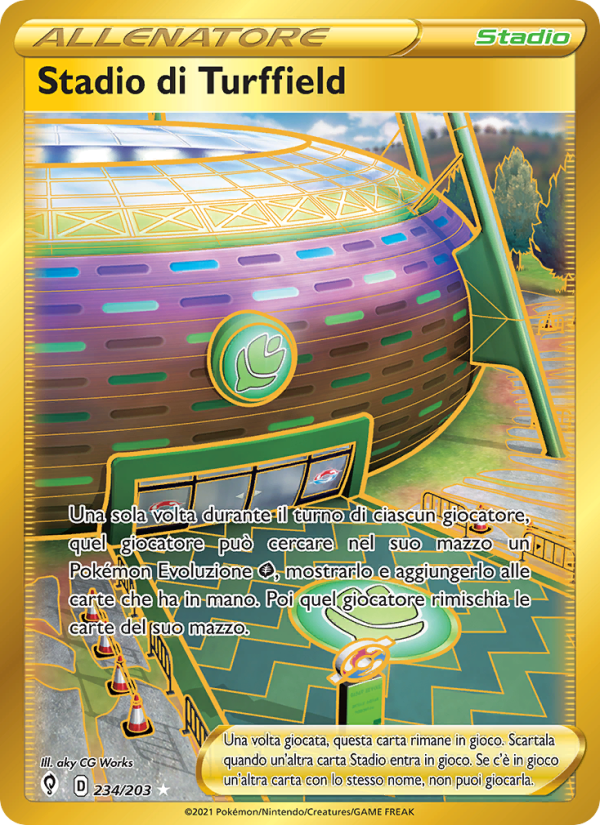 Stadio di Turffield 234/237 — Evolving Skies (Italian Pokémon TCG card)