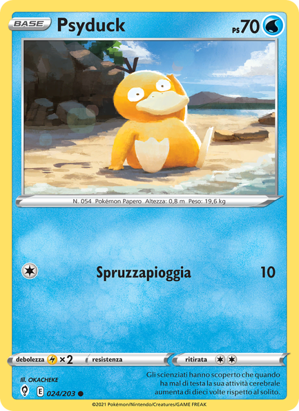 Psyduck 024/237 — Evolving Skies (Italian Pokémon TCG card)