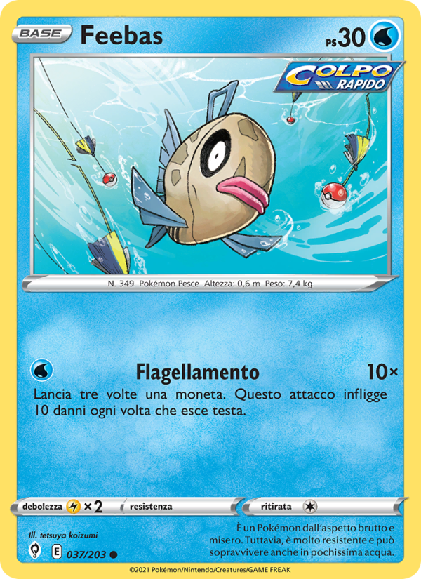 Feebas 037/237 — Evolving Skies (Italian Pokémon TCG card)