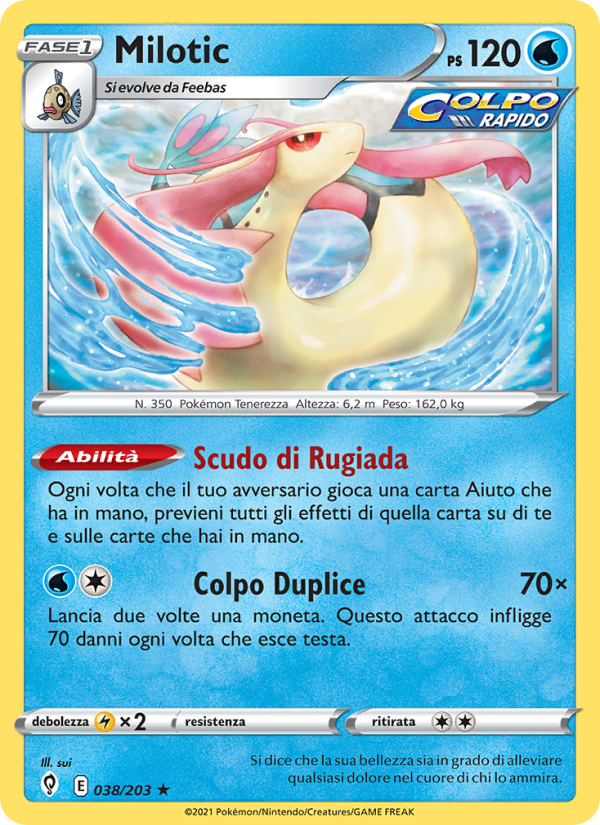 Milotic 038/237 — Evolving Skies (Italian Pokémon TCG card)