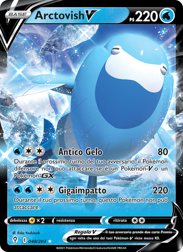 Arctovish V 048/237 — Evolving Skies (Italian Pokémon TCG card)