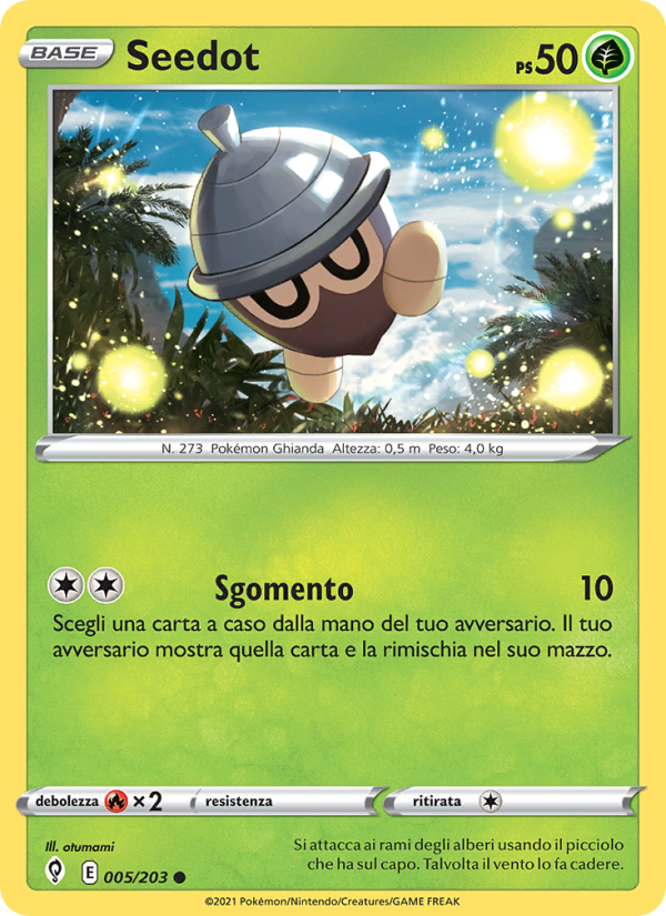 Seedot 005/237 — Evolving Skies (Italian Pokémon TCG card)