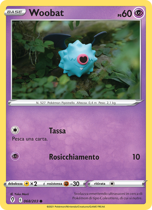 Woobat 068/237 — Evolving Skies (Italian Pokémon TCG card)