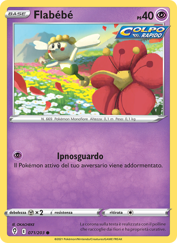 Flabébé 071/237 — Evolving Skies (Italian Pokémon TCG card)