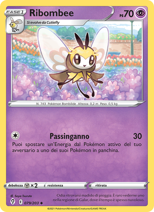 Ribombee 079/237 — Evolving Skies (Italian Pokémon TCG card)