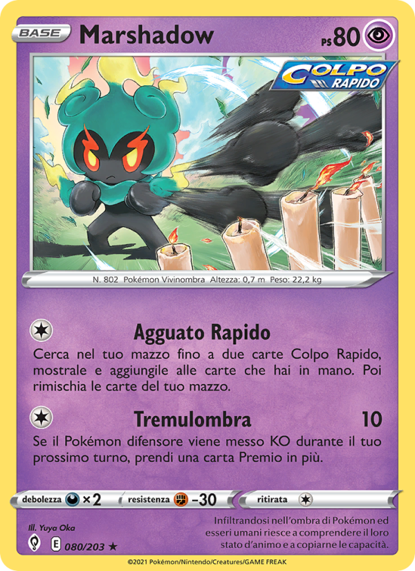 Marshadow 080/237 — Evolving Skies (Italian Pokémon TCG card)