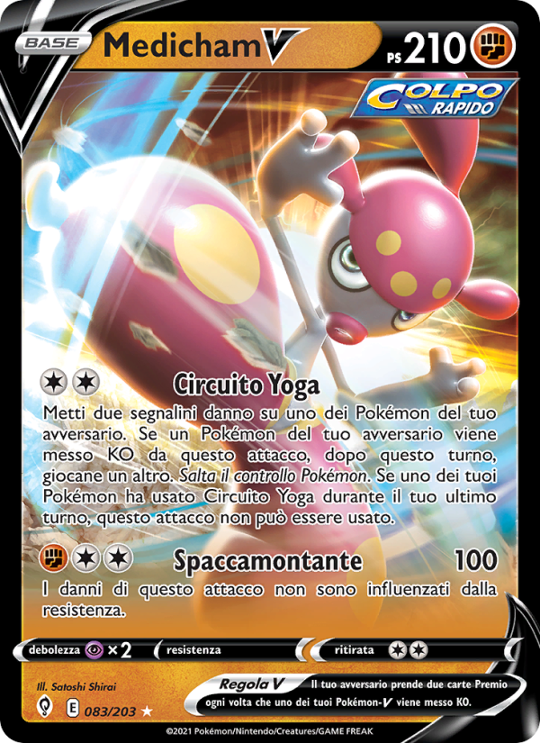 Medicham V 083/237 — Evolving Skies (Italian Pokémon TCG card)
