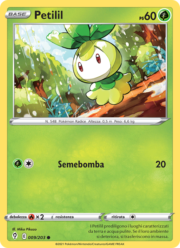 Petilil 009/237 — Evolving Skies (Italian Pokémon TCG card)