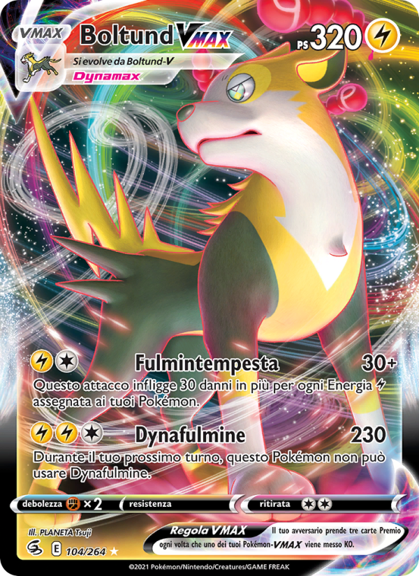 Boltund VMAX 104/284 — Fusion Strike (Italian Pokémon TCG card)