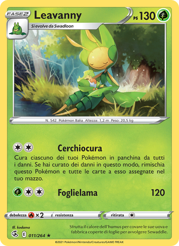 Leavanny 011/284 — Fusion Strike (Italian Pokémon TCG card)