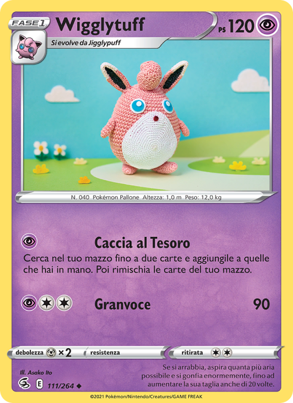 Wigglytuff 111/284 — Fusion Strike (Italian Pokémon TCG card)