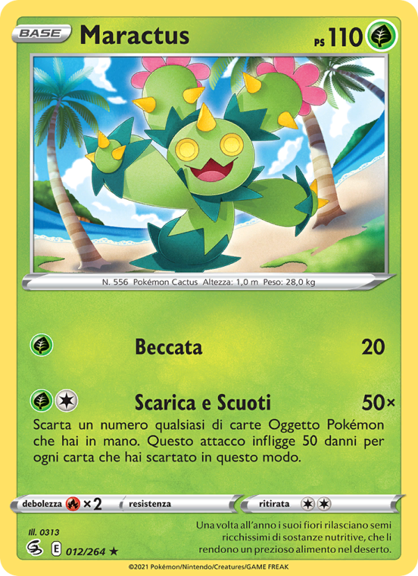 Maractus 012/284 — Fusion Strike (Italian Pokémon TCG card)
