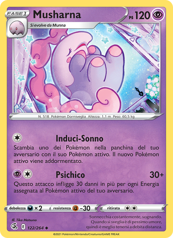 Musharna 122/284 — Fusion Strike (Italian Pokémon TCG card)