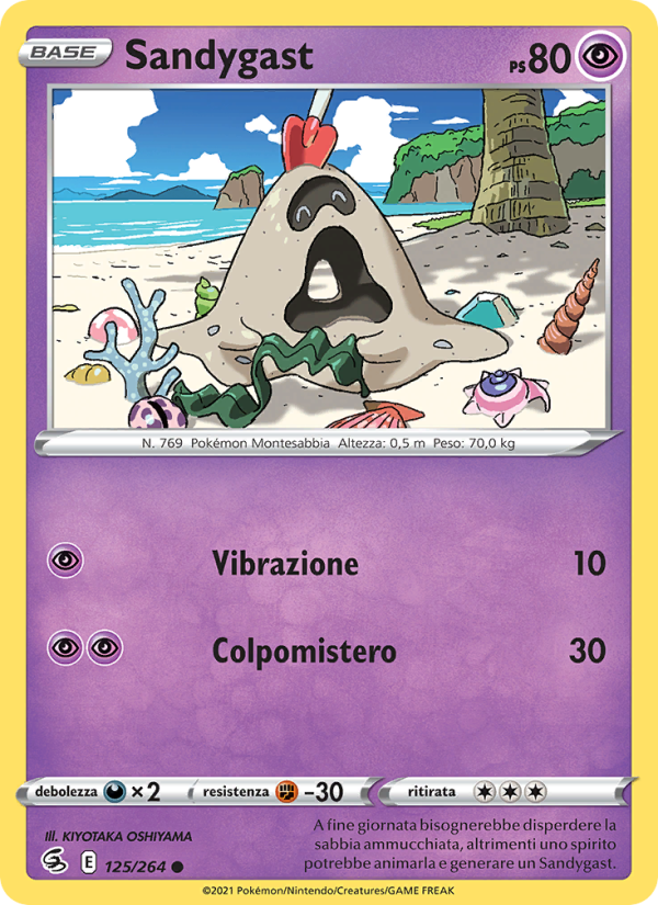 Sandygast 125/284 — Fusion Strike (Italian Pokémon TCG card)