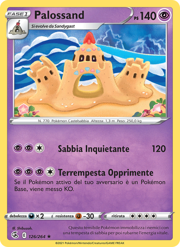 Palossand 126/284 — Fusion Strike (Italian Pokémon TCG card)